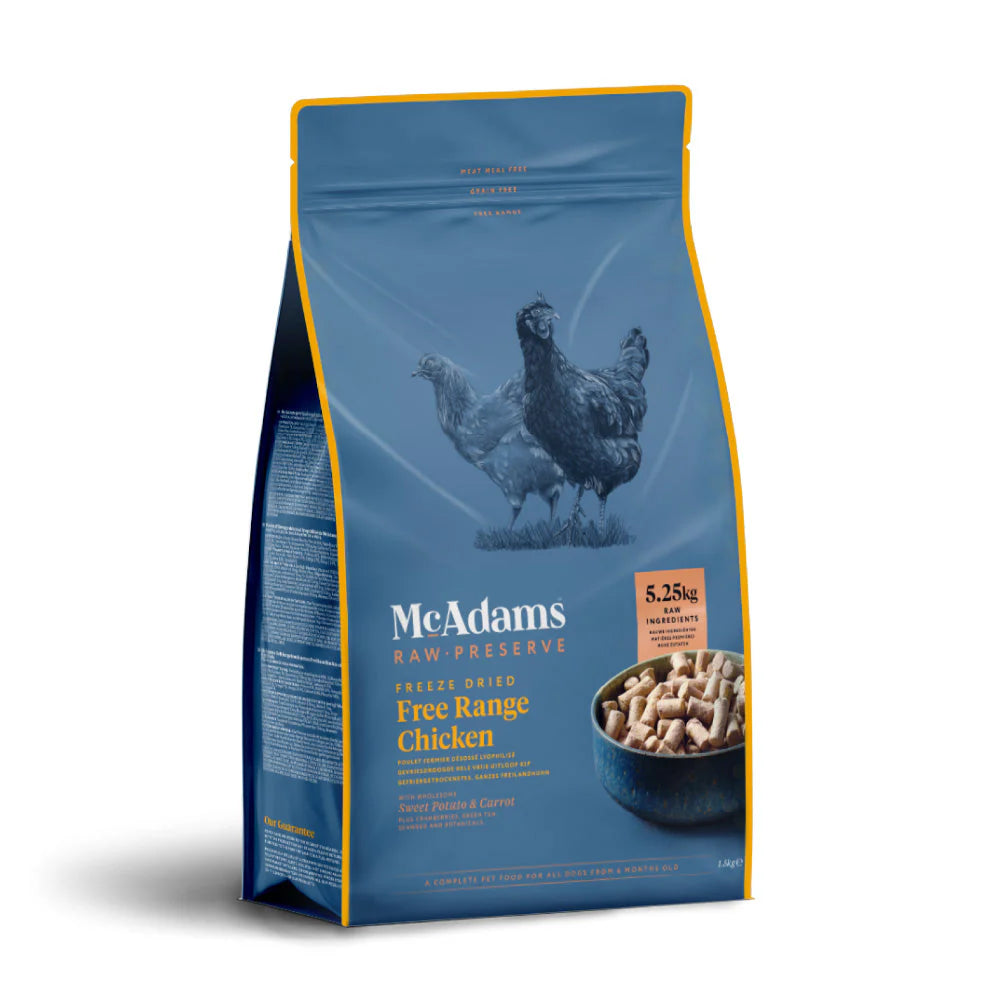McAdams Chicken Freeze-Dried Dog Food for Adult Dogs, 400g