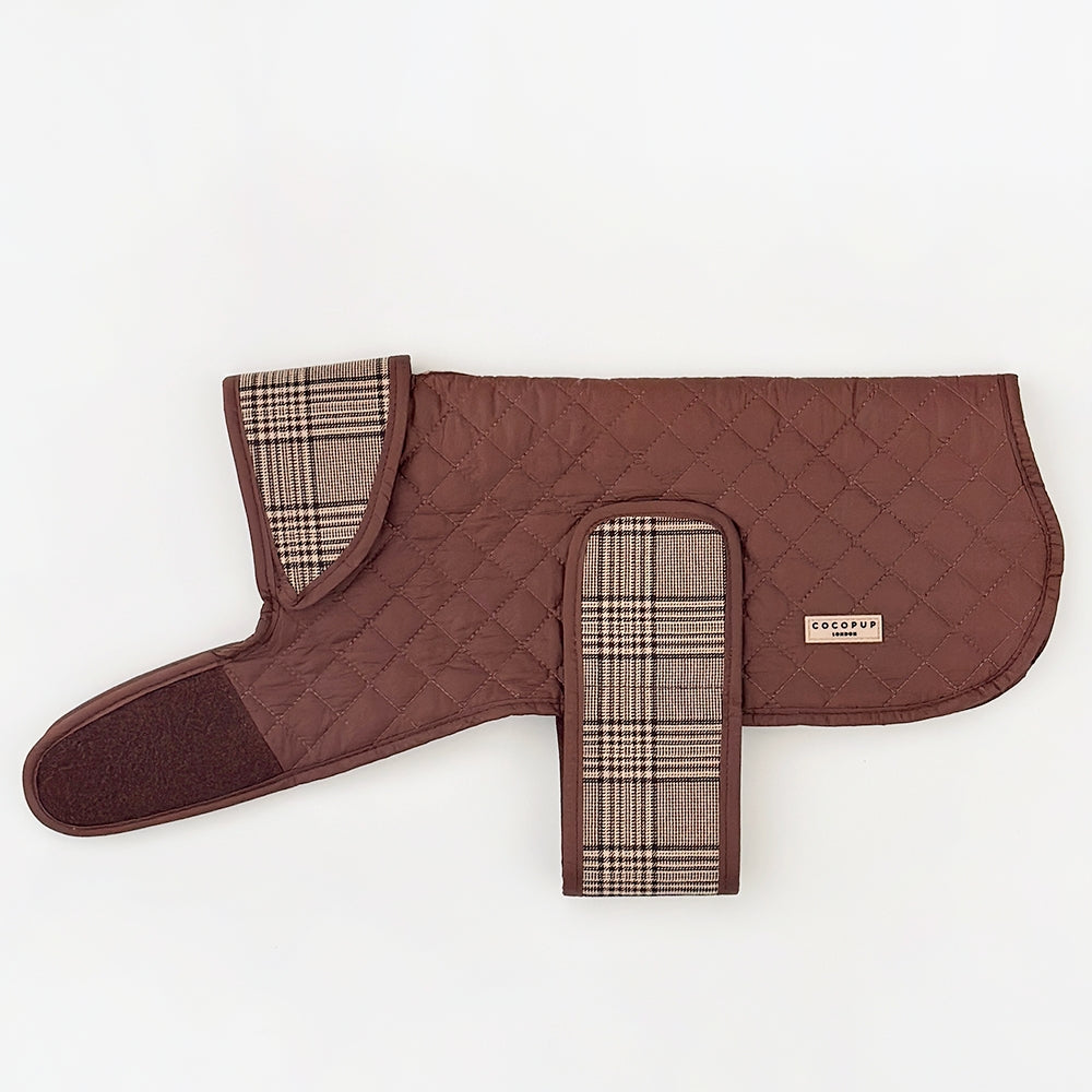 Cocopup Pup Plaid Quilted Dog Coat