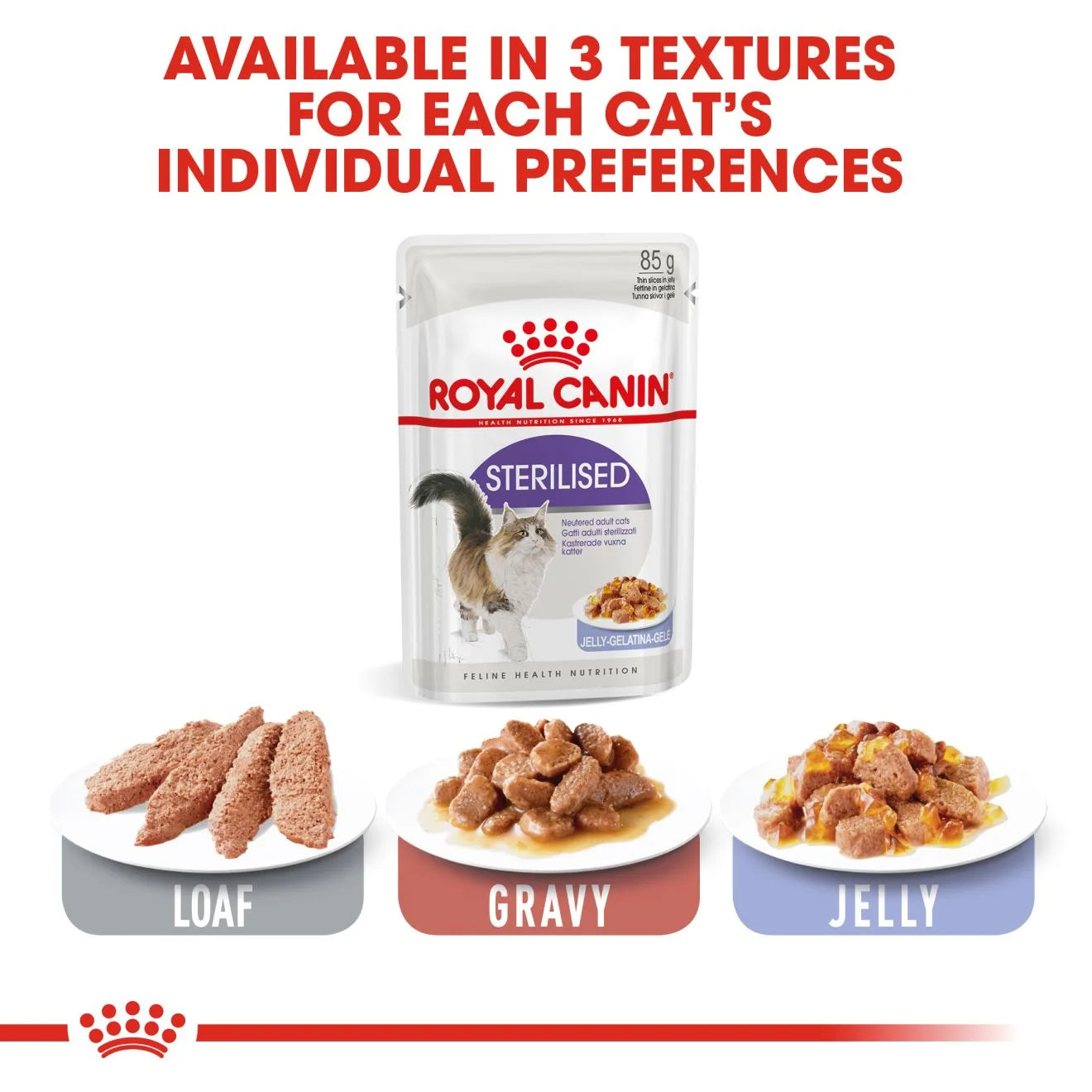 Royal Canin Sterilised Wet Cat Food Thin Slices In Jelly for Neutered Adult Cats, 85g
