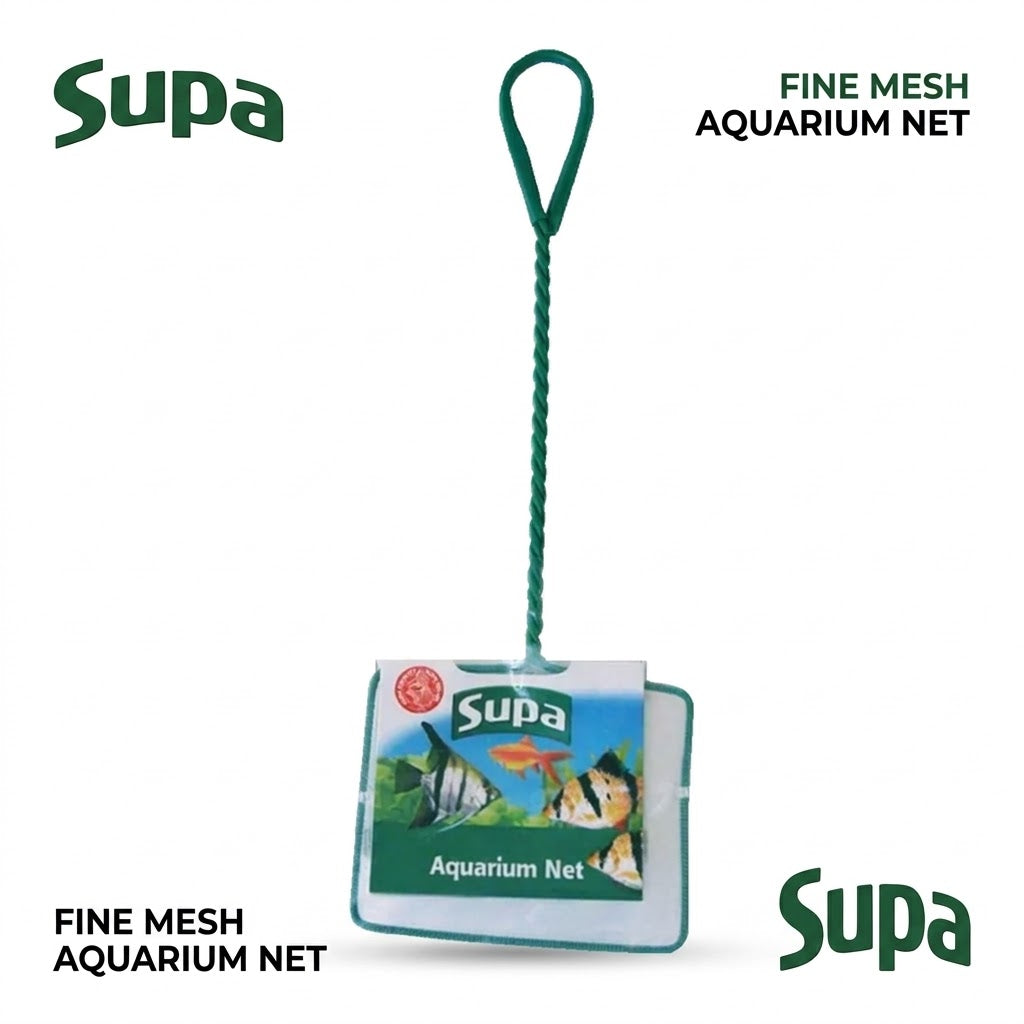 Supa Aquarium Fine Mesh Fish Net for Coldwater and Tropical Fish 4" x 3"
