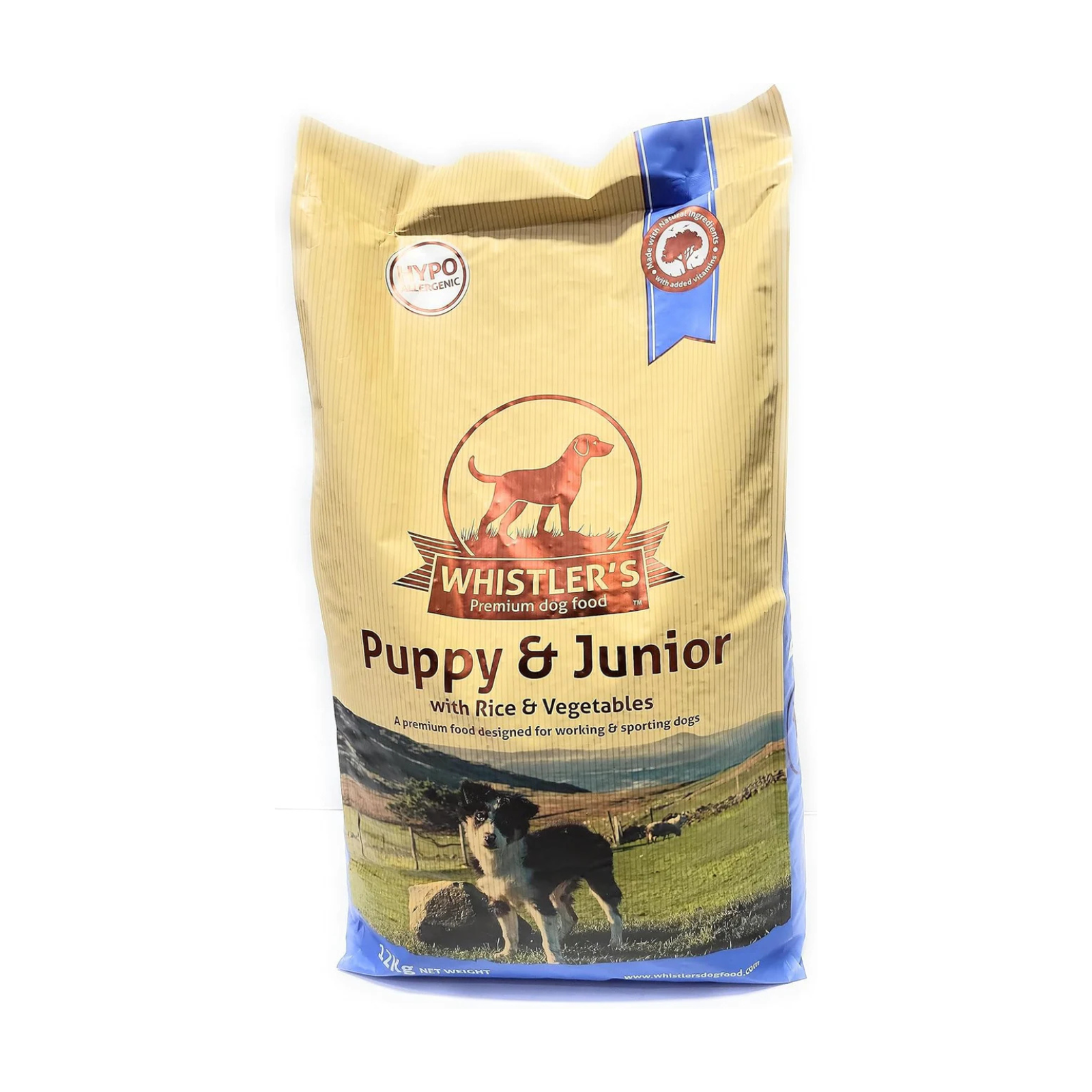 Whistlers Puppy & Junior with Rice & Vegetables Dry Dog Food for Puppies & Junior Dogs