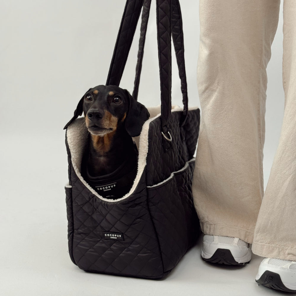 Cocopup Quilted Black Dog Carrier