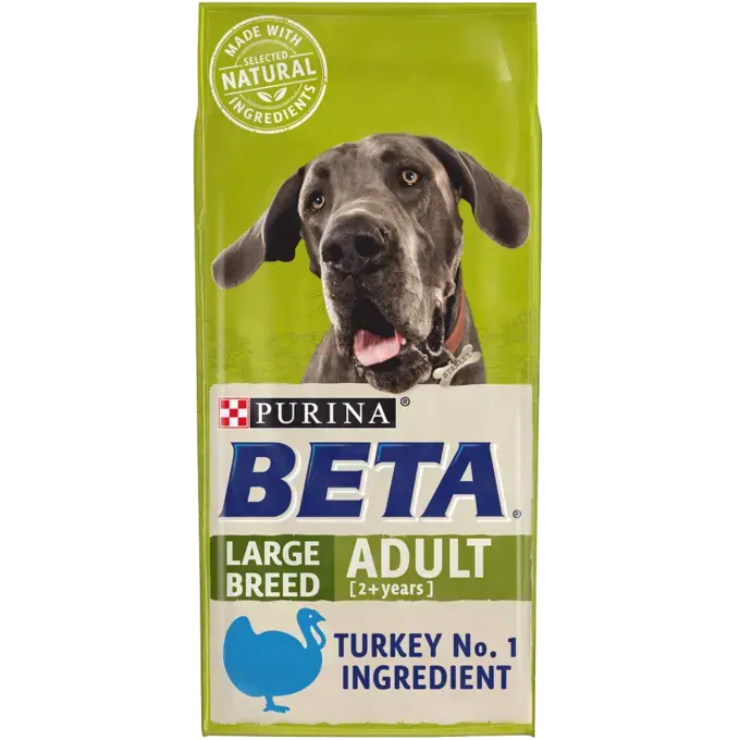 Beta Turkey Dry Dog Food for Large Breed Adult Dogs, 14kg