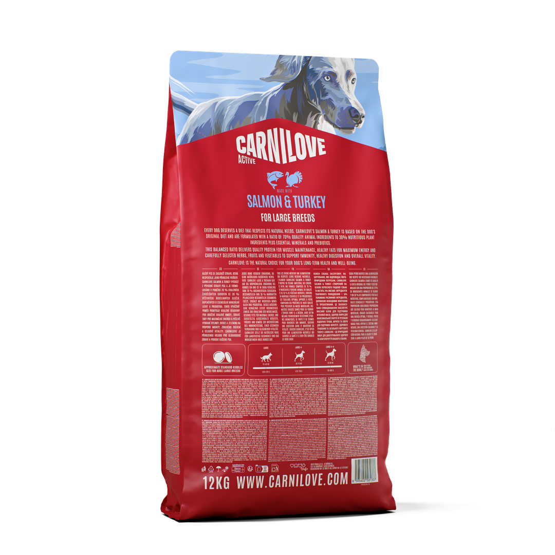 Carnilove Salmon & Turkey Dry Dog Food for Large Breed Adult Dogs