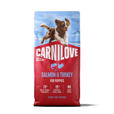 Carnilove Salmon & Turkey Dry Dog Food for Puppies