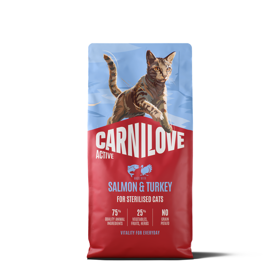 Carnilove Salmon & Turkey Dry Cat Food for Sterilised Cats, 2kg