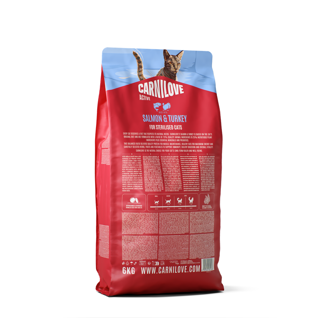 Carnilove Salmon & Turkey Dry Cat Food for Sterilised Cats, 2kg