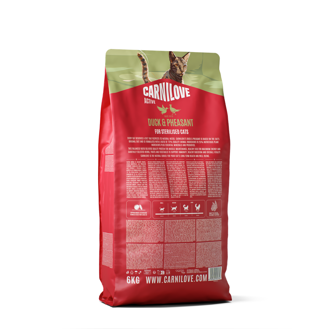 Carnilove Duck & Pheasant Dry Cat Food for Adult Sterilised Cats