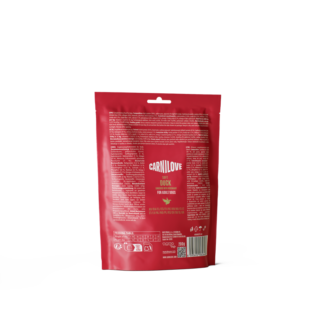 Carnilove Duck Enriched with Rosemary Soft Dog Treats, 200g