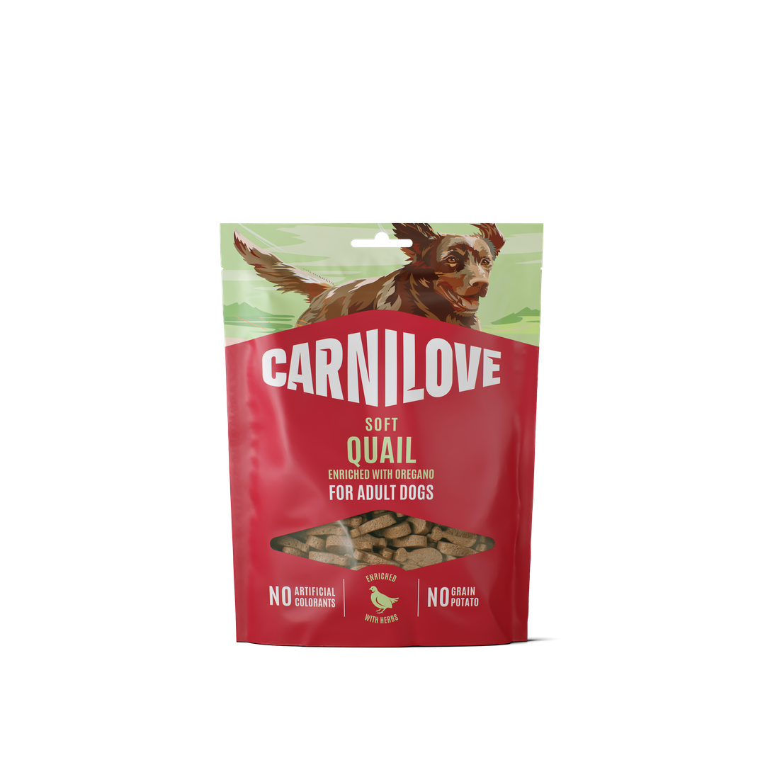 Carnilove Quail Enriched with Oregano Soft Dog Treats, 200g