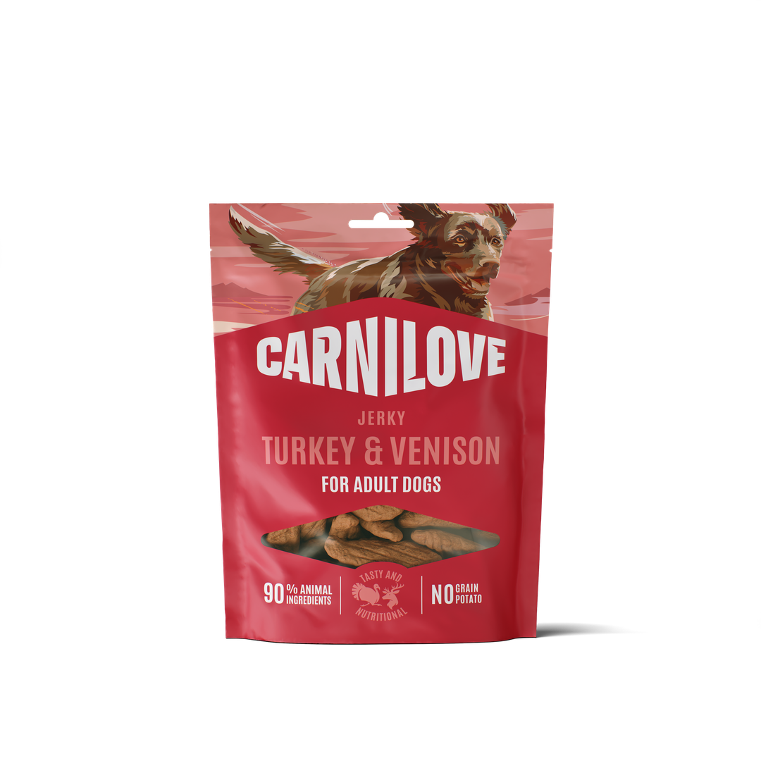 Carnilove Turkey with Venison Jerky Fillet Dog Treat for Adult Dogs, 100g