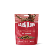 Carnilove Turkey with Venison Jerky Fillet Dog Treat for Adult Dogs, 100g