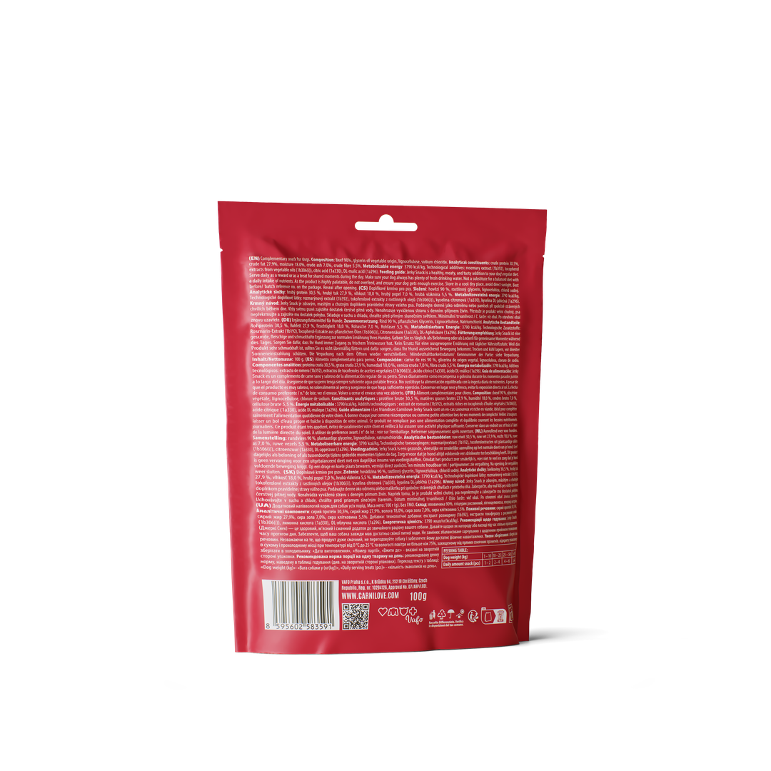 Carnilove Beef Jerky Fillet Dog Treat for Adult Dogs, 100g