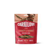 Carnilove Turkey & Rabbit Jerky Bar Dog Treat for Adult Dogs, 100g