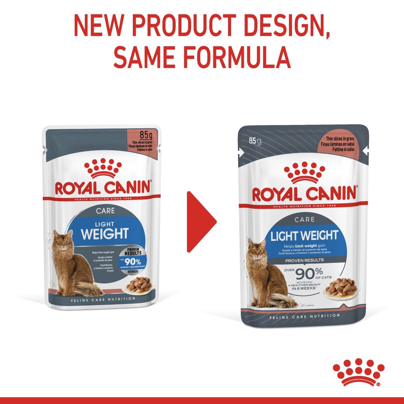Royal Canin Light Weight Care Wet Cat Food Thin Slices In Gravy for Adult Cats, 85g
