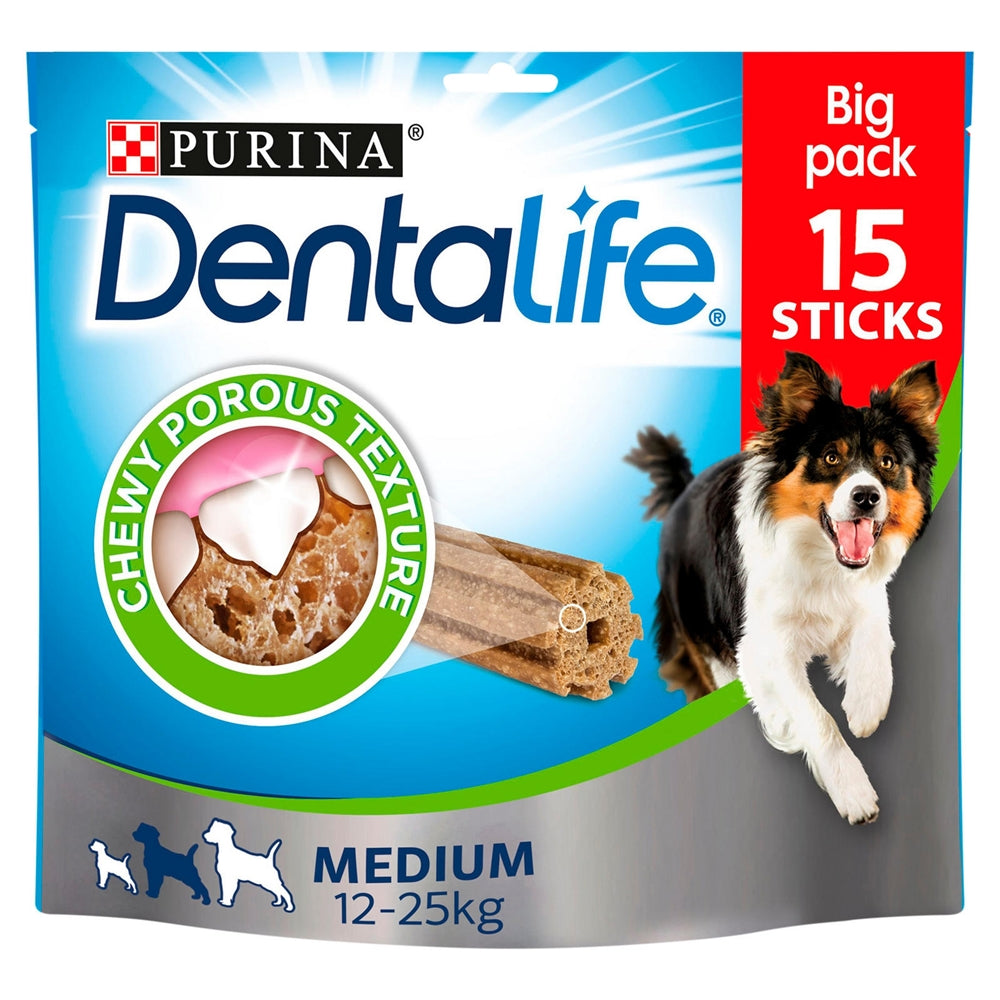 Purina Dentalife Medium Dog Dental Dog Chews, 15 Sticks