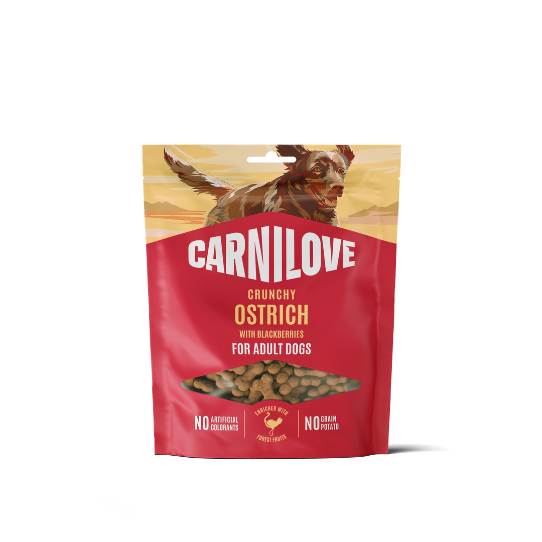 Carnilove Ostrich with Blackberries Crunchy Dog Treats, 200g