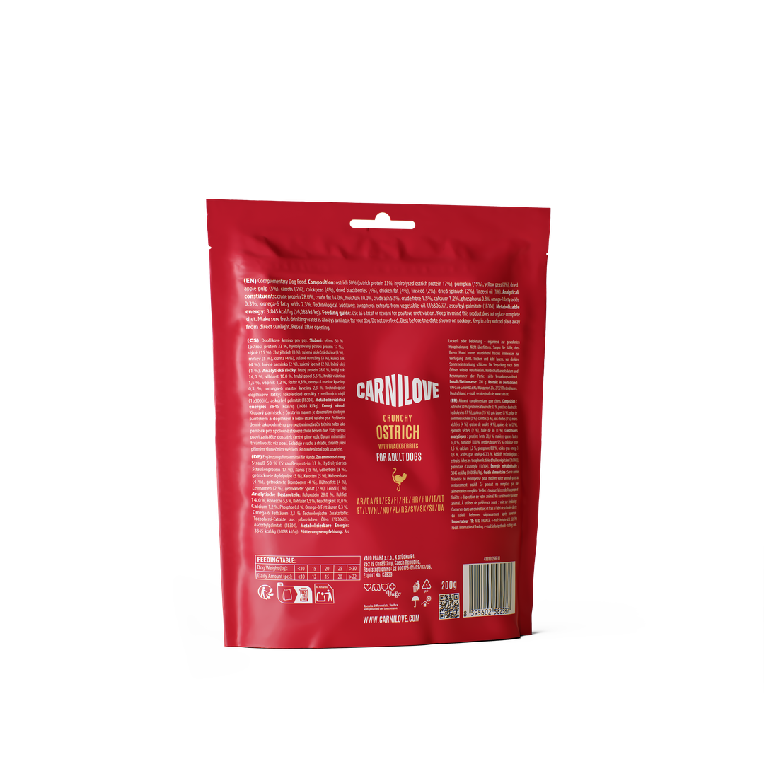 Carnilove Ostrich with Blackberries Crunchy Dog Treats, 200g