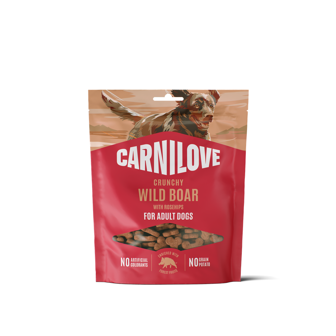 Carnilove Wild Boar with Rosehips Crunchy Dog Treats for Adult Dogs, 200g
