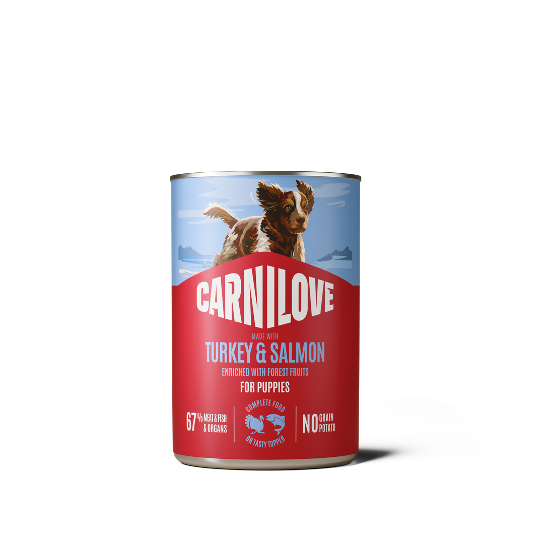 Carnilove Salmon & Turkey Wet Dog Food for Puppies, 400g