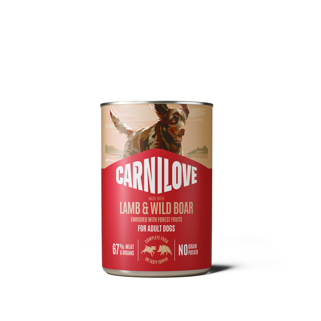 Carnilove Lamb & Wild Boar Wet Dog Food for Adult Dogs, 400g