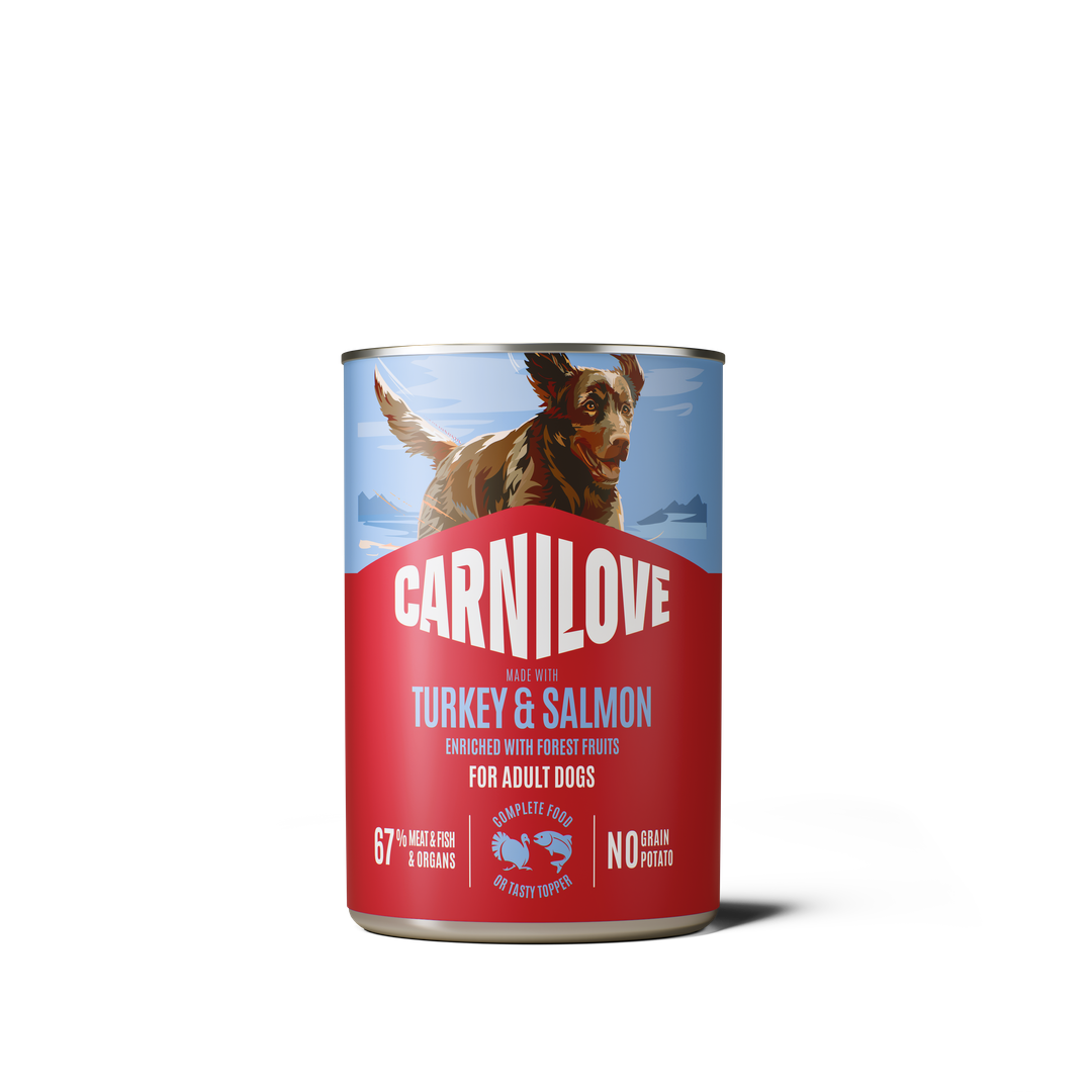 Carnilove Turkey & Salmon Wet Dog Food for Adult Dogs, 400g
