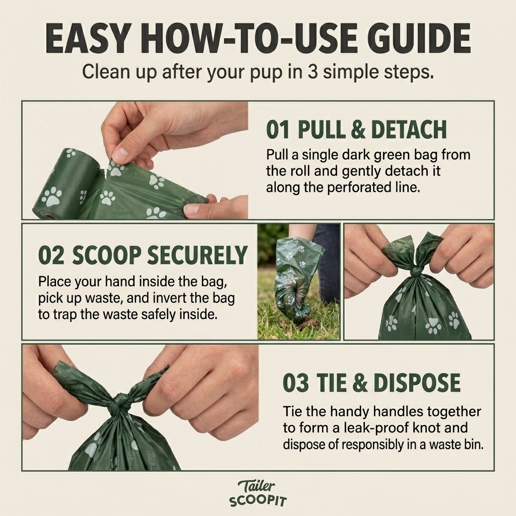 Tailer Scoopit Pet Poop Bags, 8 Rolls (112 Bags)
