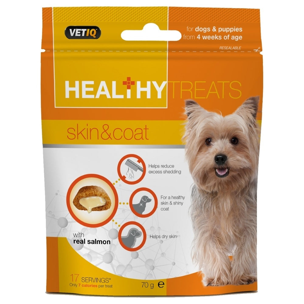 VetIQ Healthy Treats Skin & Coat Dog Treats, 70g