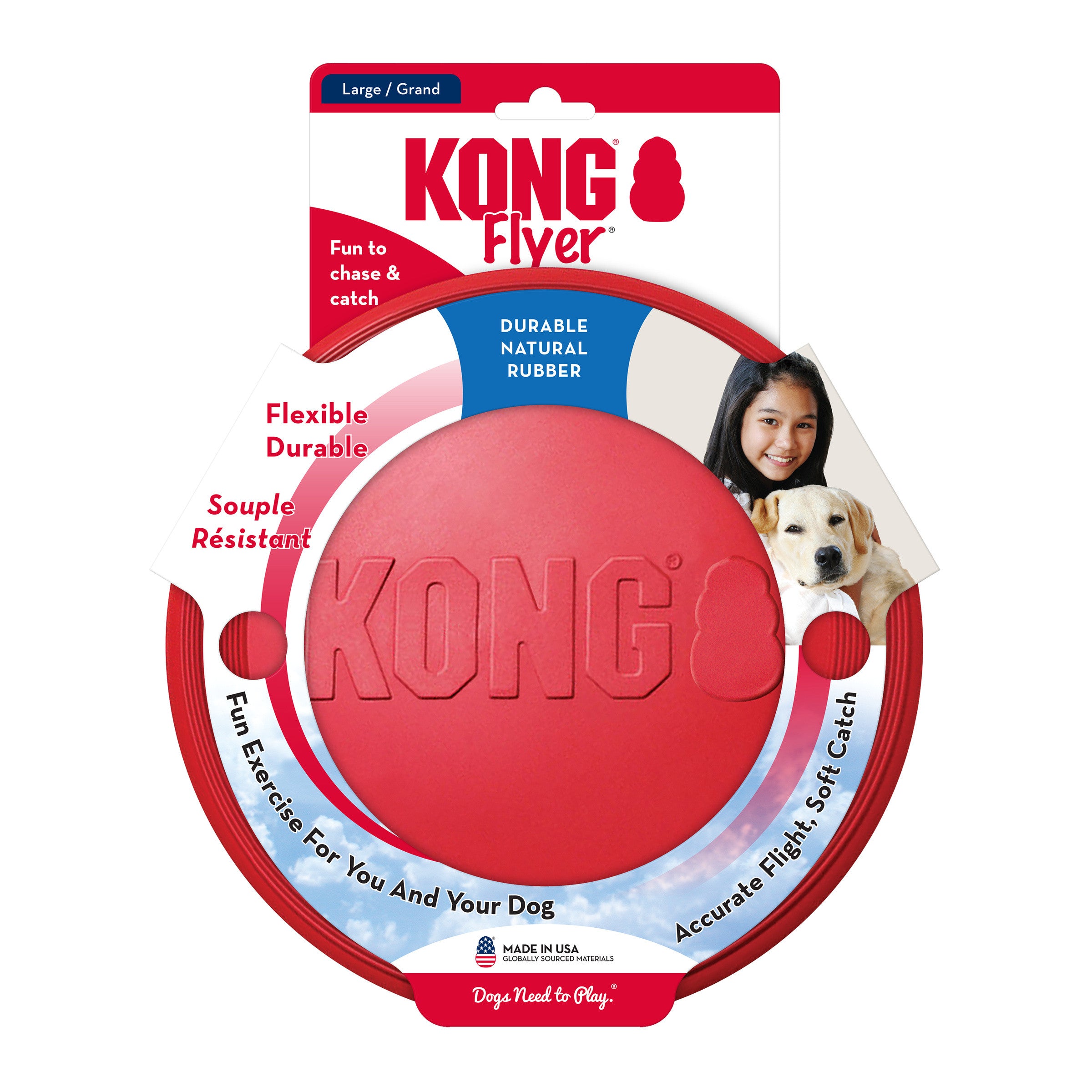 Kong Flyer Frisbee Dog Toy, Large