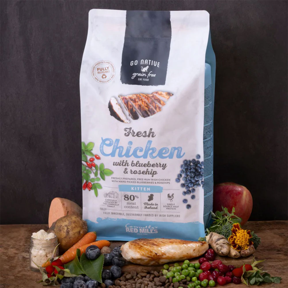 Red Mills Go Native Fresh Chicken with Blueberry & Rosehip Dry Cat Food for Kittens, 300g
