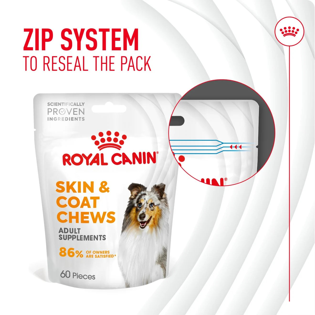 Royal Canin Dog Supplement for Skin & Coat Soft Chews, 240g