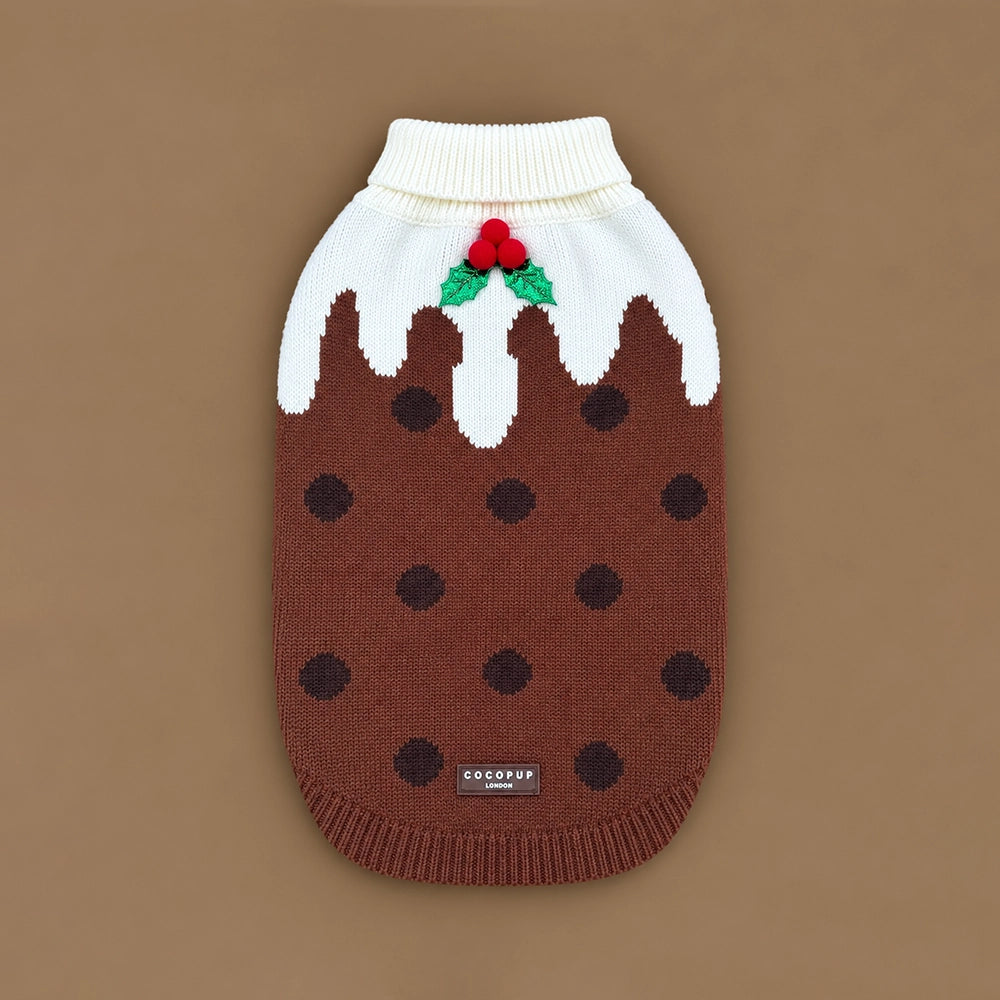 Cocopup Woofmas Christmas Pudding Dog Jumper