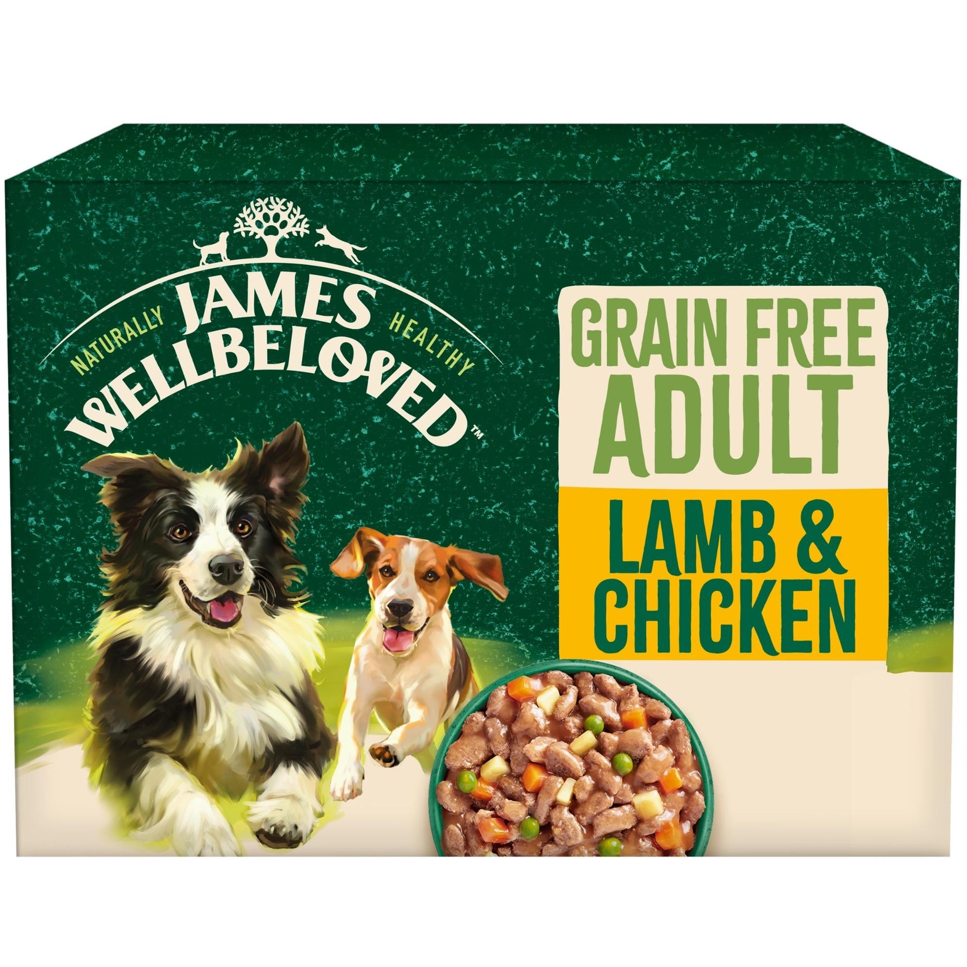 James Wellbeloved Grain Free Lamb & Chicken with Vegetables in Gravy Wet Dog Food, for Adult Dogs 12 x 90g