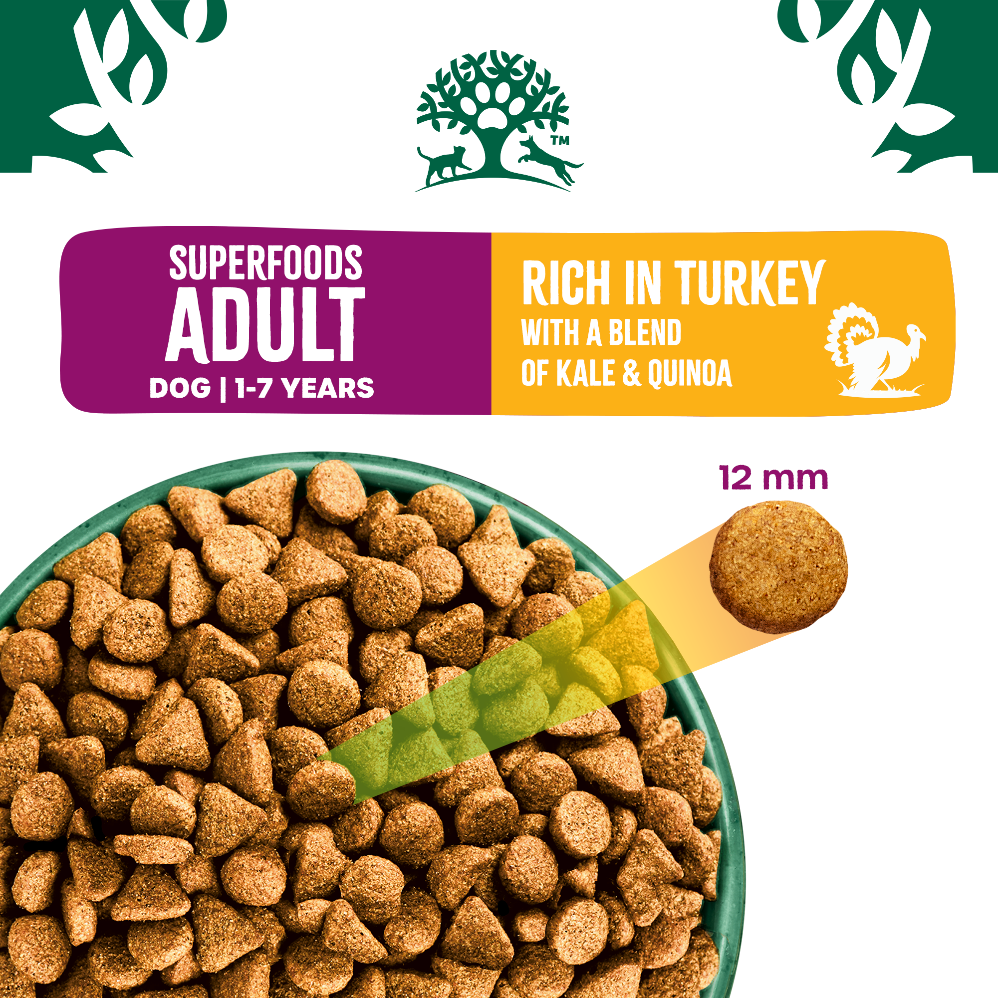 James Wellbeloved Turkey with Kale & Quinoa Superfoods Dry Dog Food for Adult Dogs, 10kg