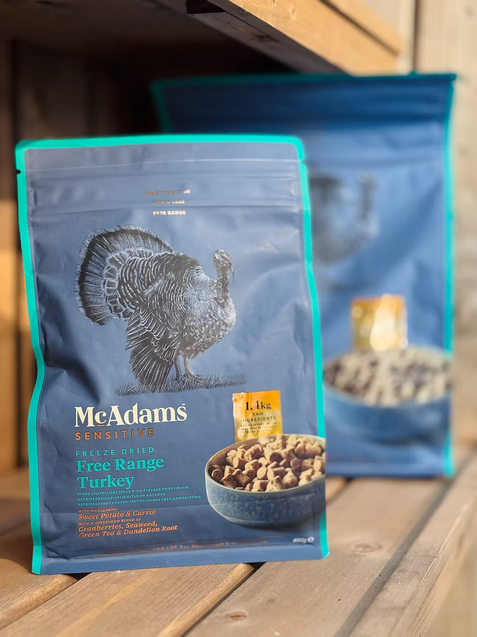 McAdams Turkey Freeze-Dried Dog Food for Adult Dogs, 400g