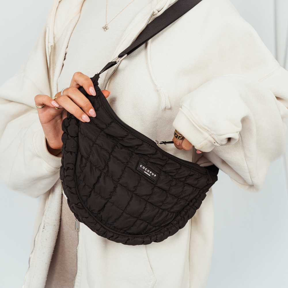 Cocopup Crossbody Crescent Dog Walking Bag, Onyx