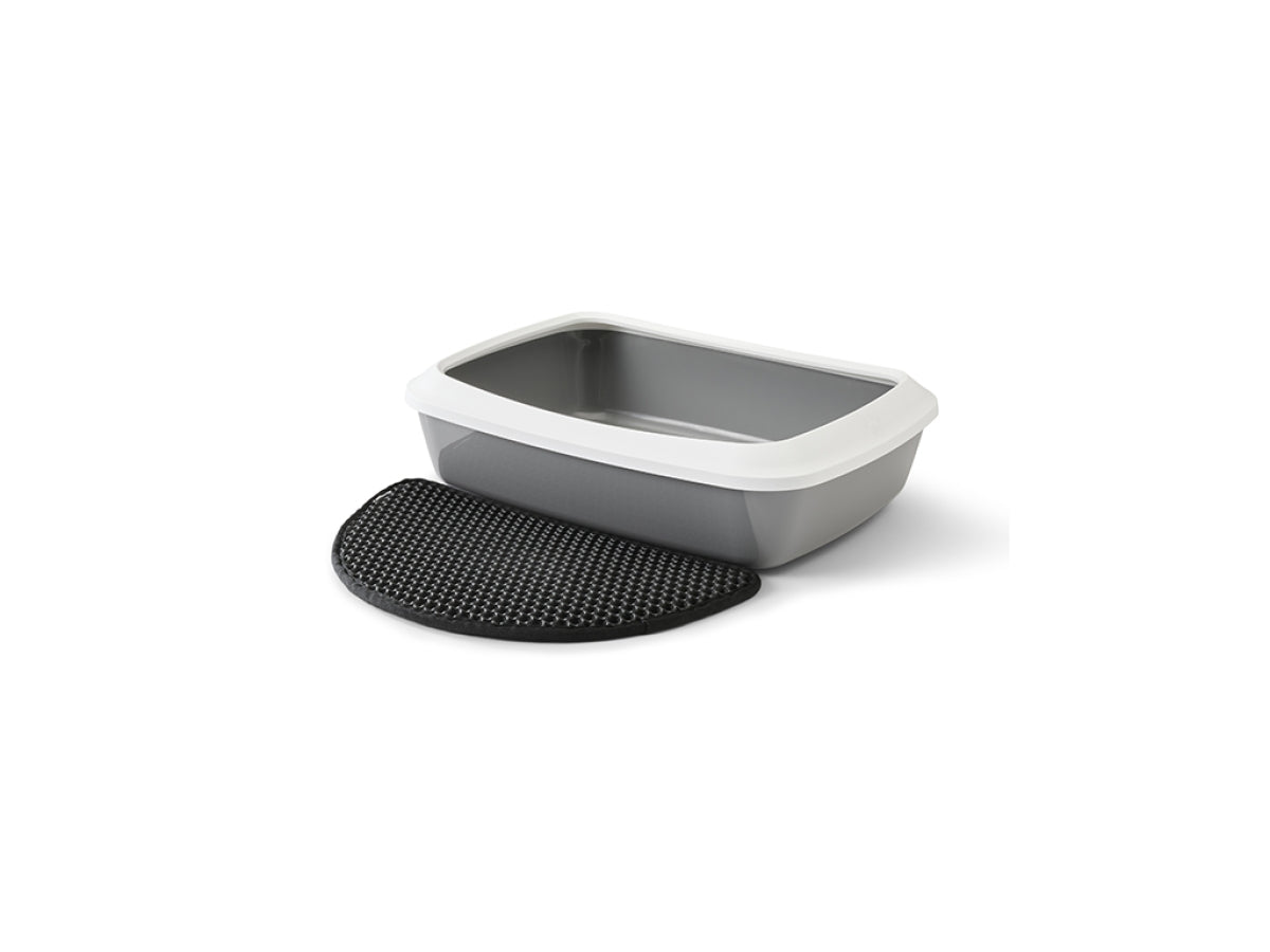 Savic Iriz 50cm Cool Grey Low-Entry Cat Litter Tray