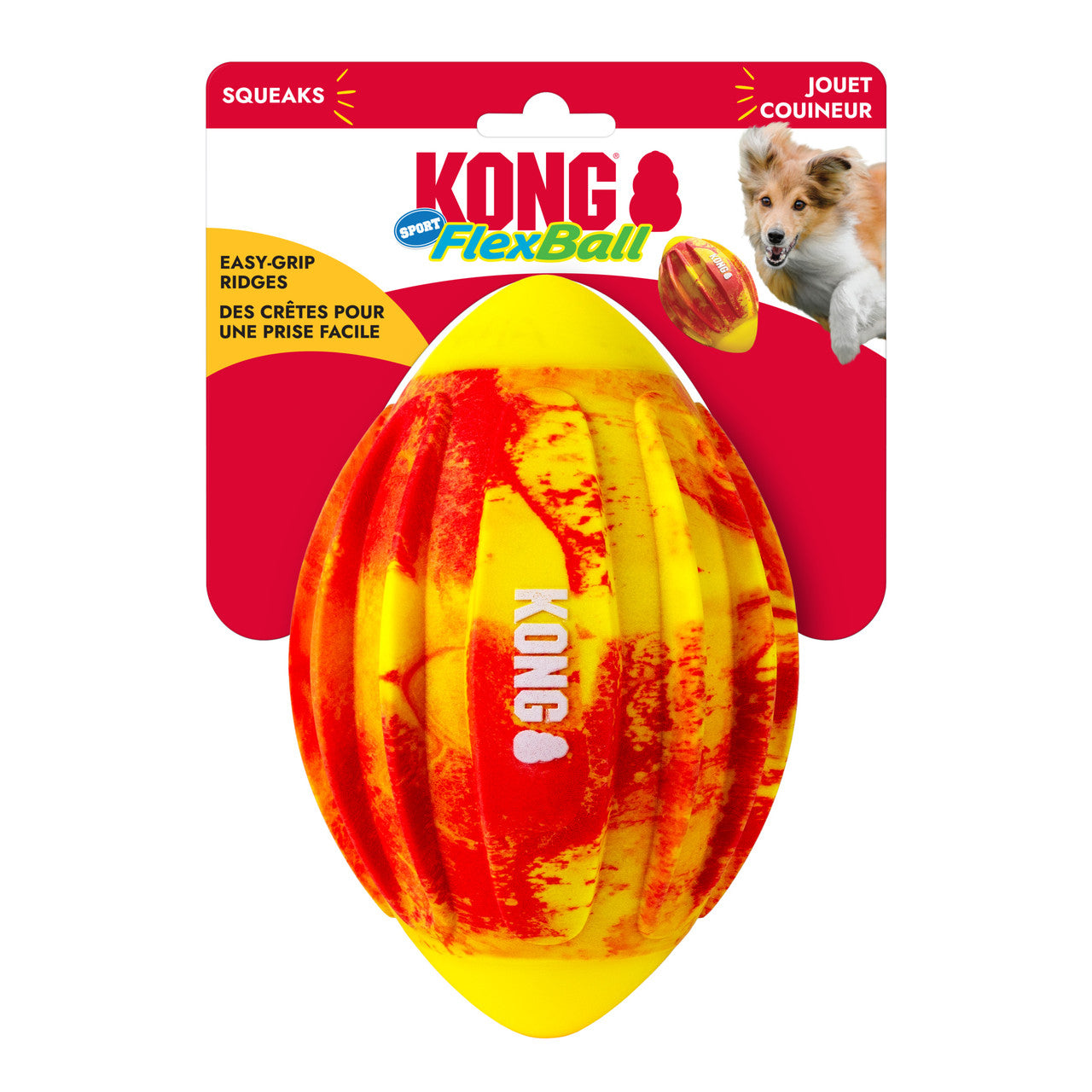 Kong Flexball Sport Football Dog Toy, Medium