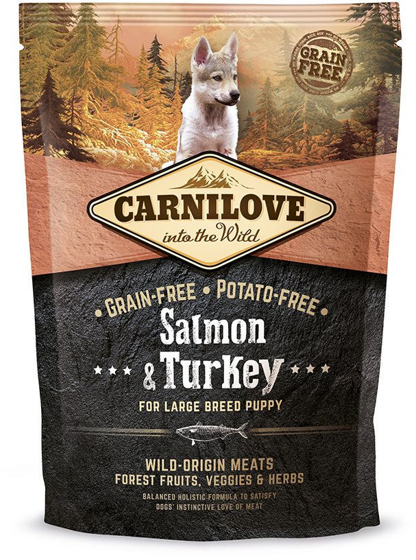 Carnilove Salmon & Turkey Dry Dog Food for Large Breed Puppies