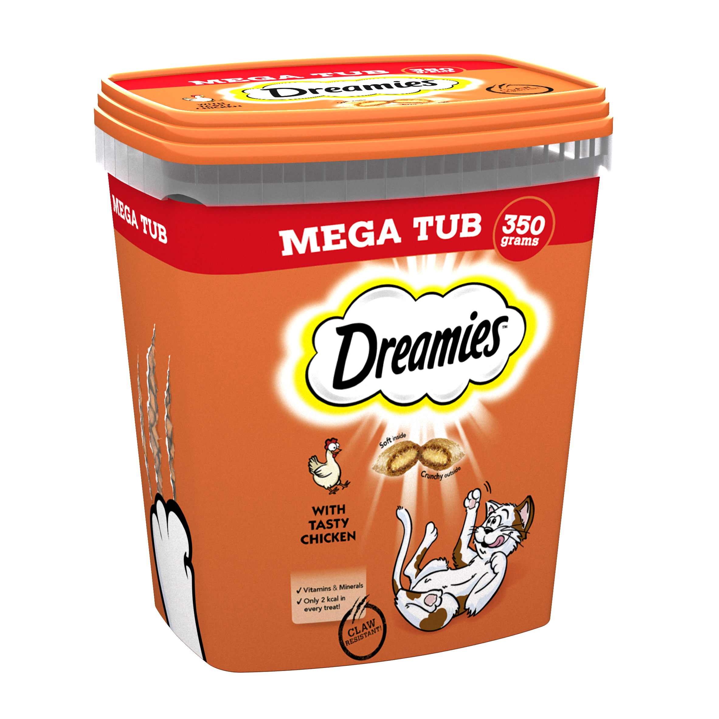 Dreamies Cat Treats with Chicken, 350g Mega Tub
