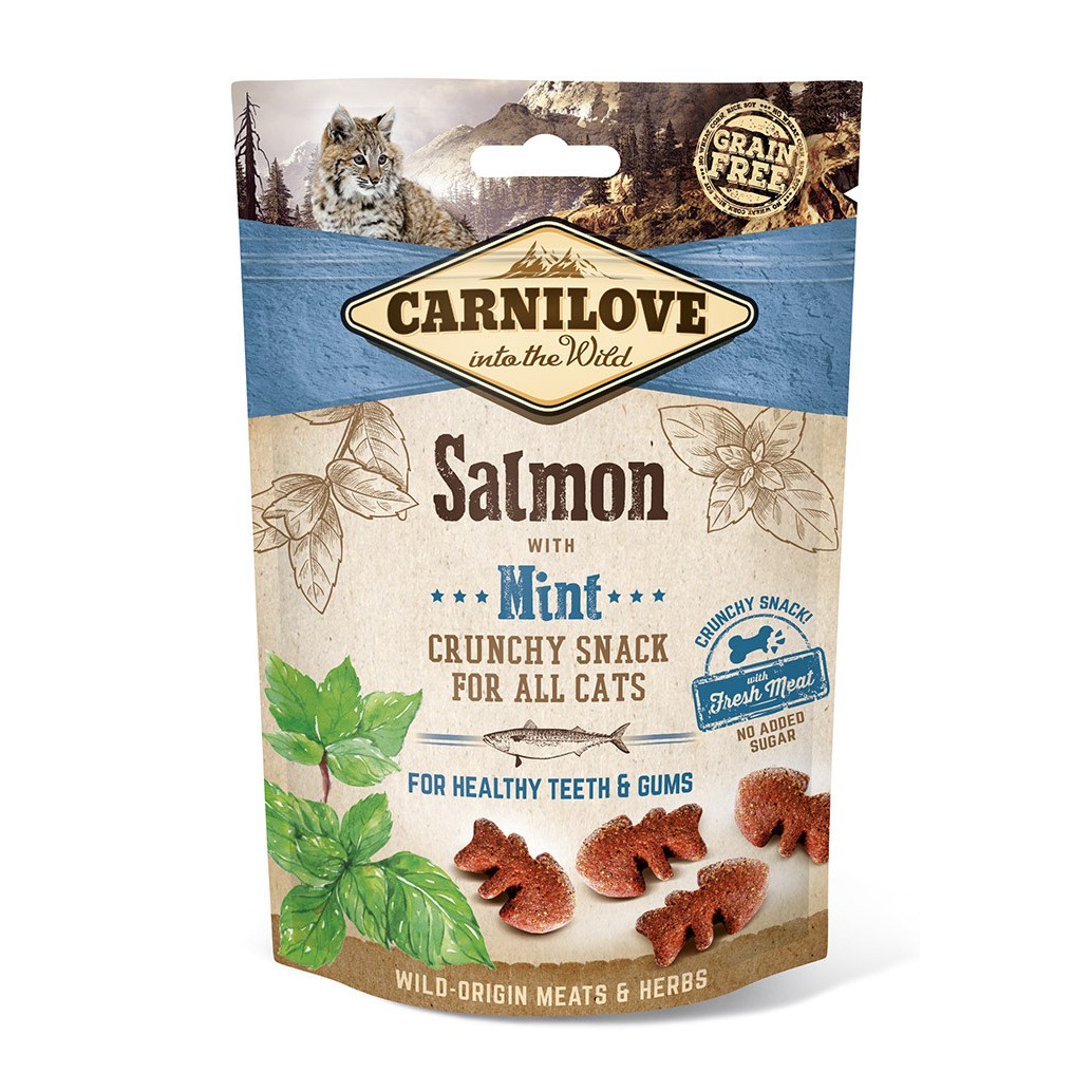 Carnilove Salmon with Mint Crunchy Cat Treats, 50g