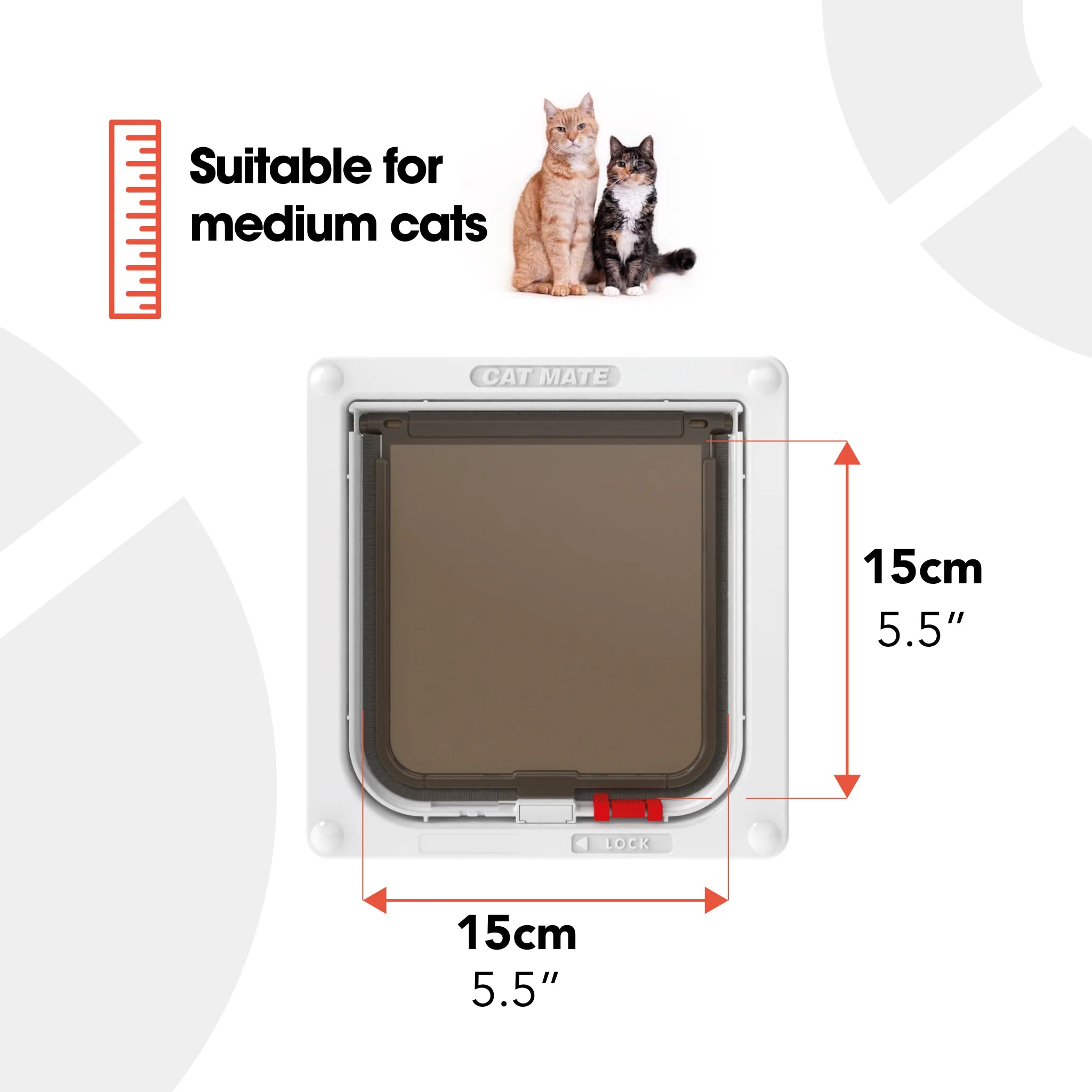 Cat Mate Lockable Cat Flap, White