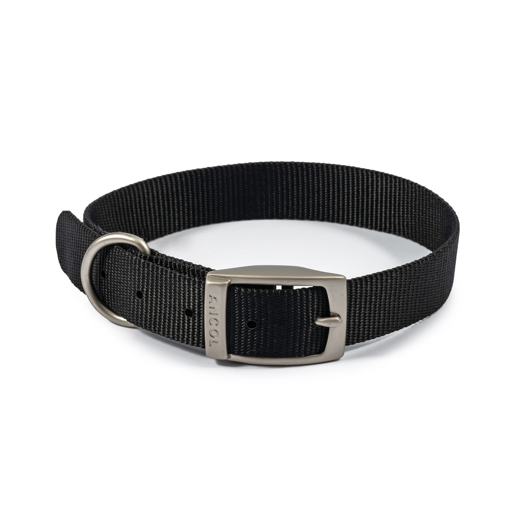 Ancol Viva Black Nylon Dog Collar