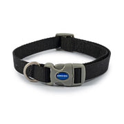 Ancol Viva Nylon Adjustable Black Dog Collar, Medium (30-50cm)