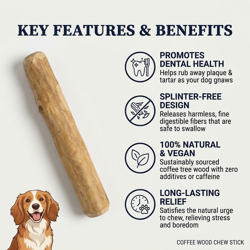 Nobby Coffee Wood Chew Stick for Dogs, Medium