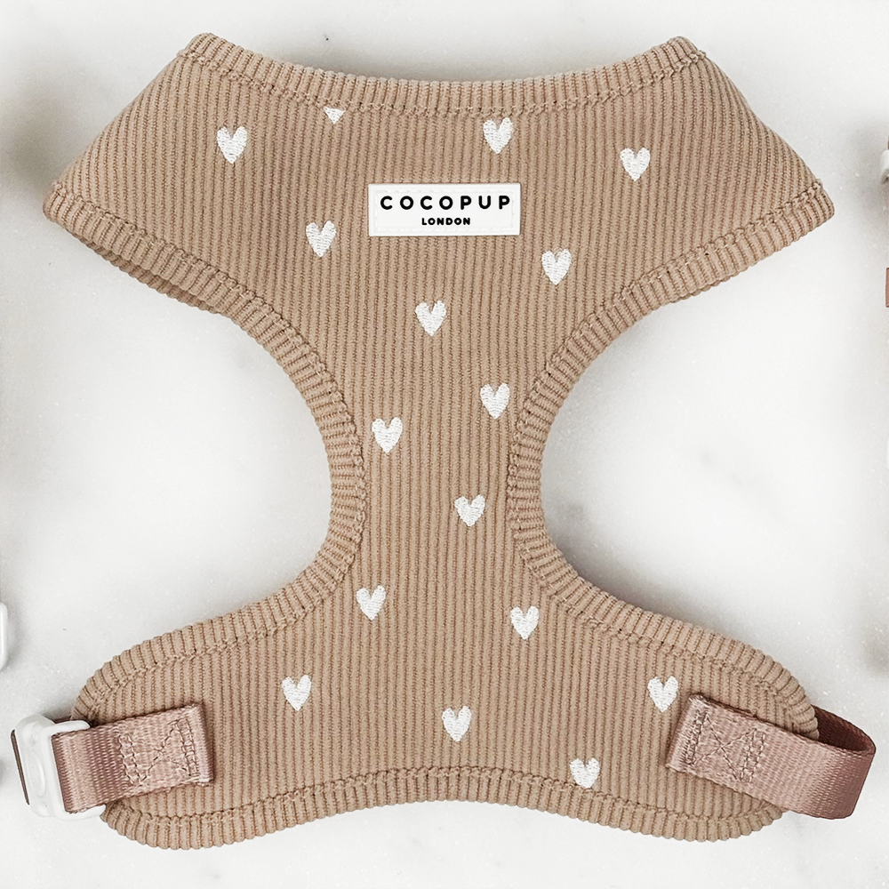 Cocopup Chai Hearts Adjustable Neck Dog Harness