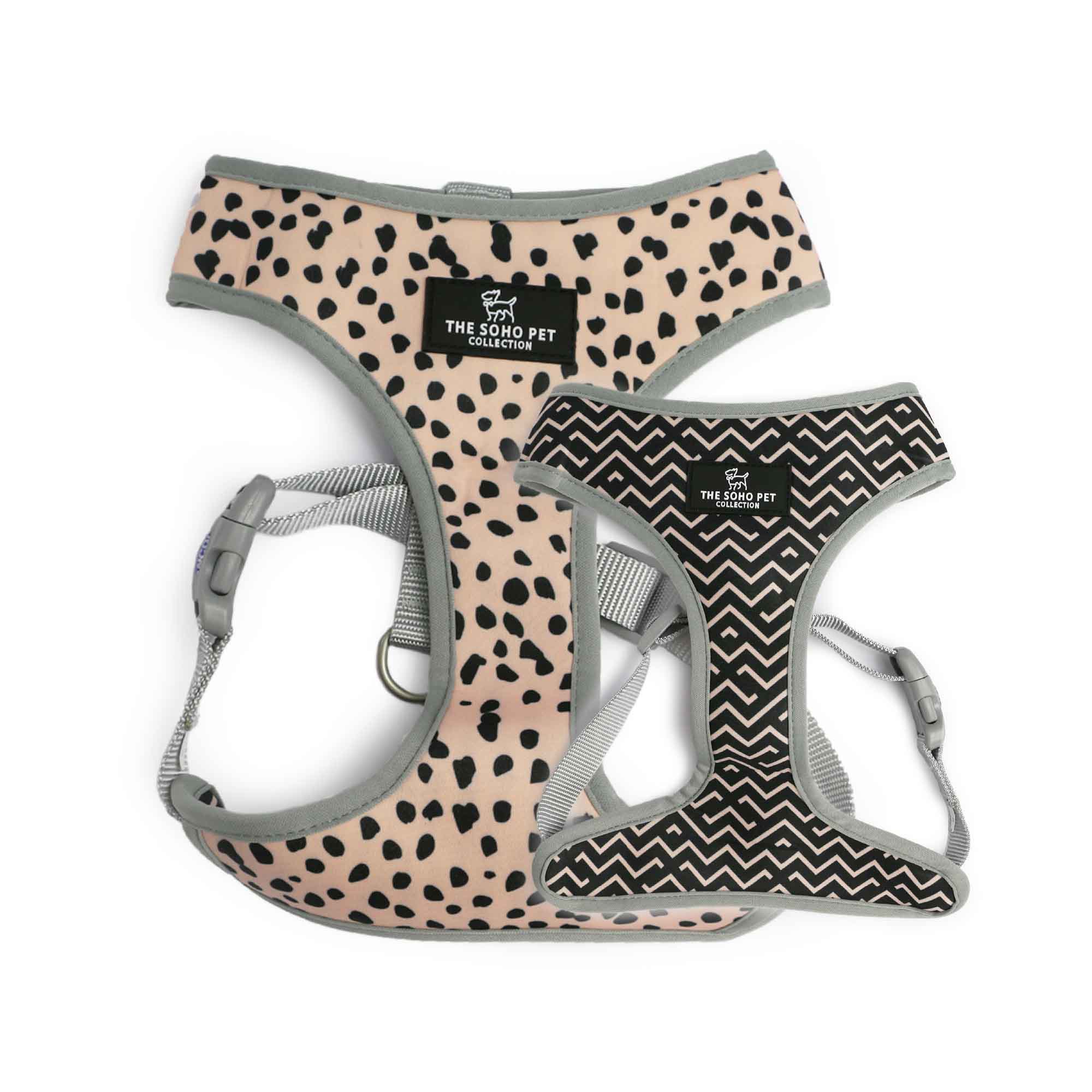 Ancol Soho Dalmation/Zigzag Patterned Reversible Dog Harness