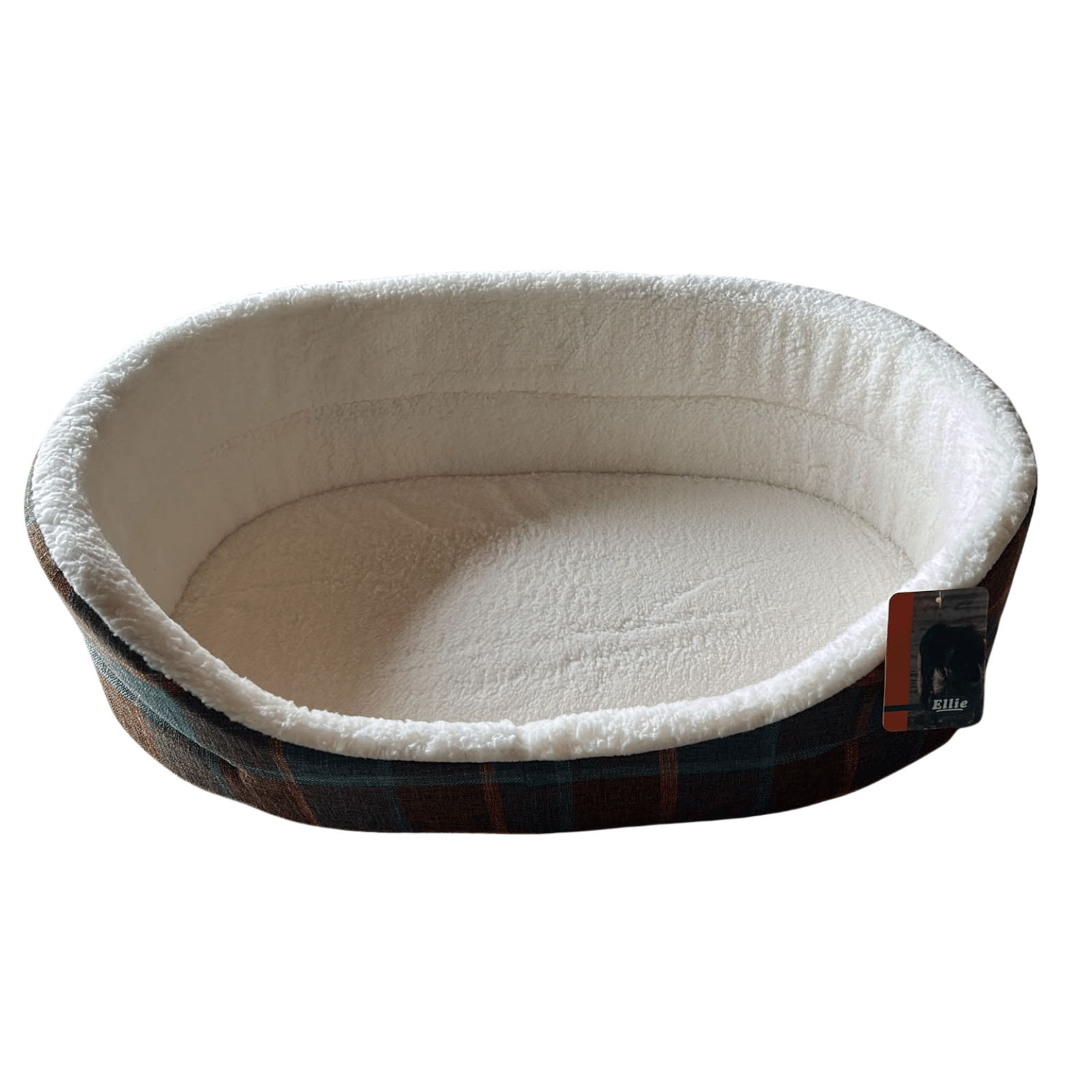 Tip Top Brown Check Denim Dog Bed