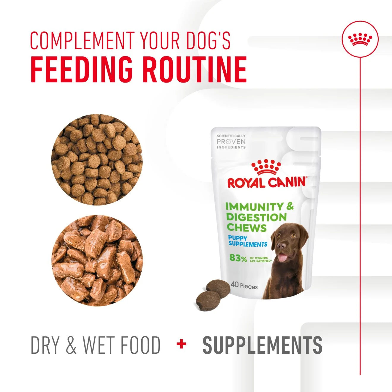 Royal Canin Puppy Supplement for Immunity & Digestion Soft Chews, 100g