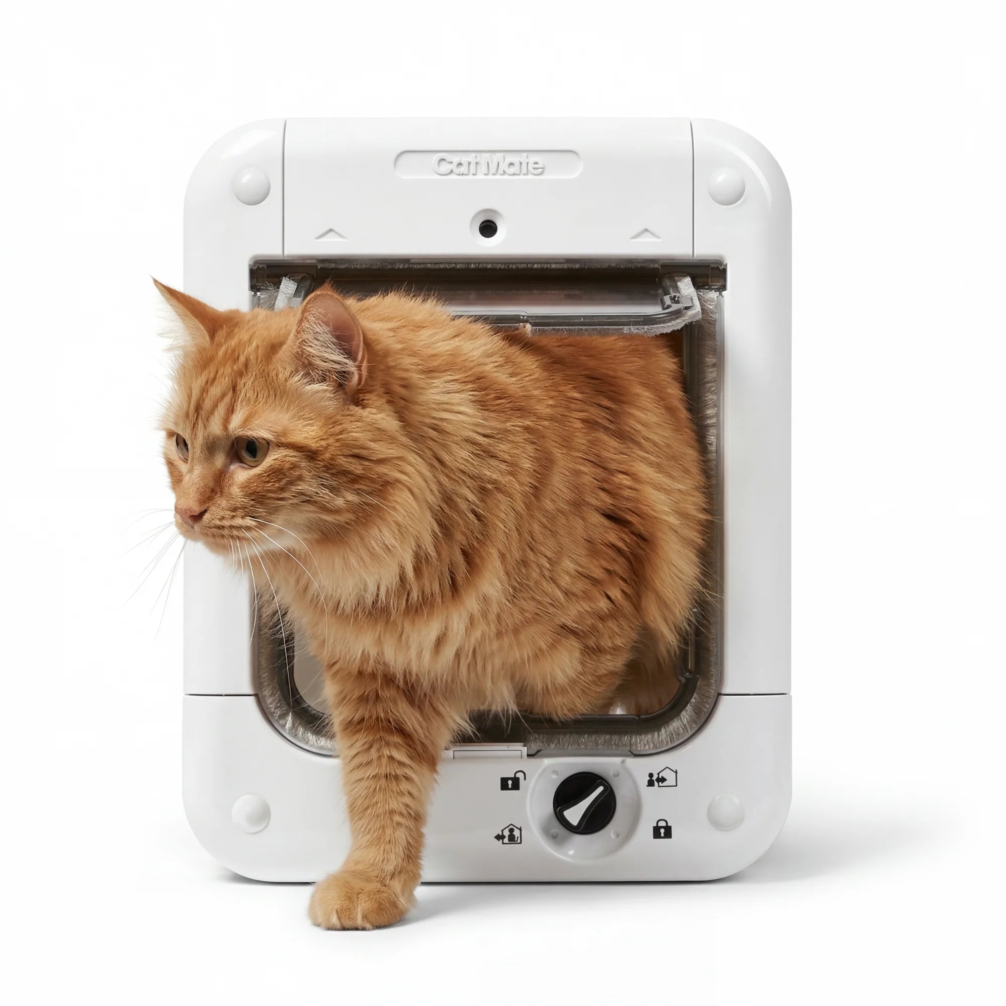 Cat Mate Microchip-Activated Cat Flap with Manual Lock, White
